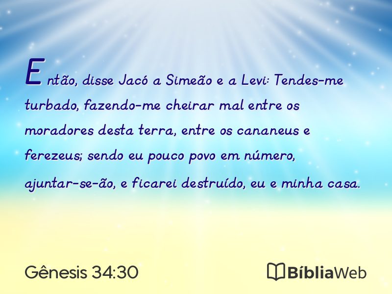 Gênesis 34:30 em imagem para compartilhar