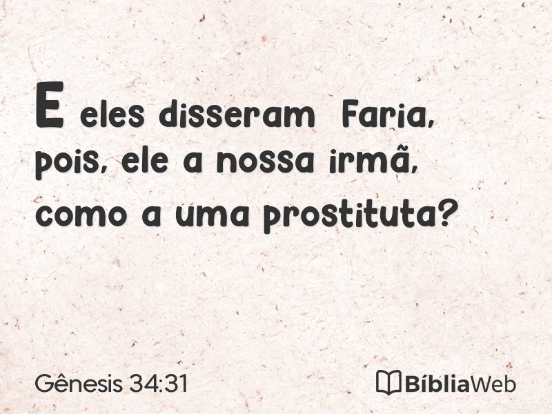 Gênesis 34:31 em imagem para compartilhar