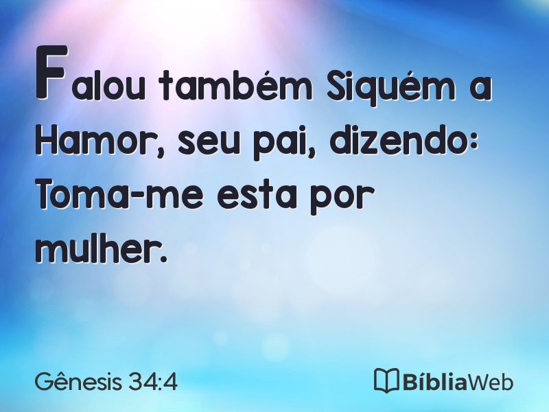 Gênesis 34:4 em imagem para compartilhar