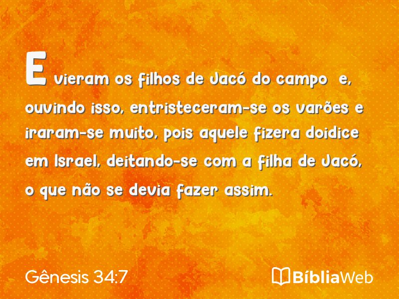 Gênesis 34:7 em imagem para compartilhar