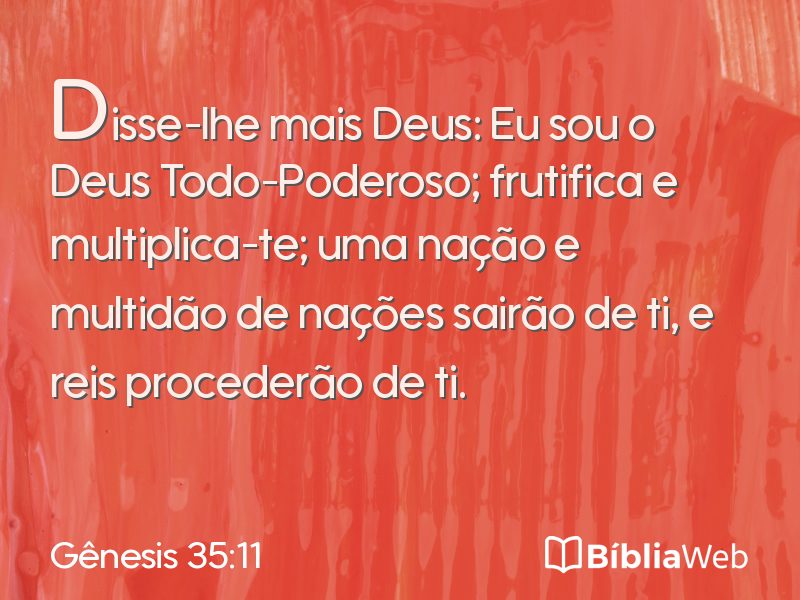 Gênesis 35:11 em imagem para compartilhar
