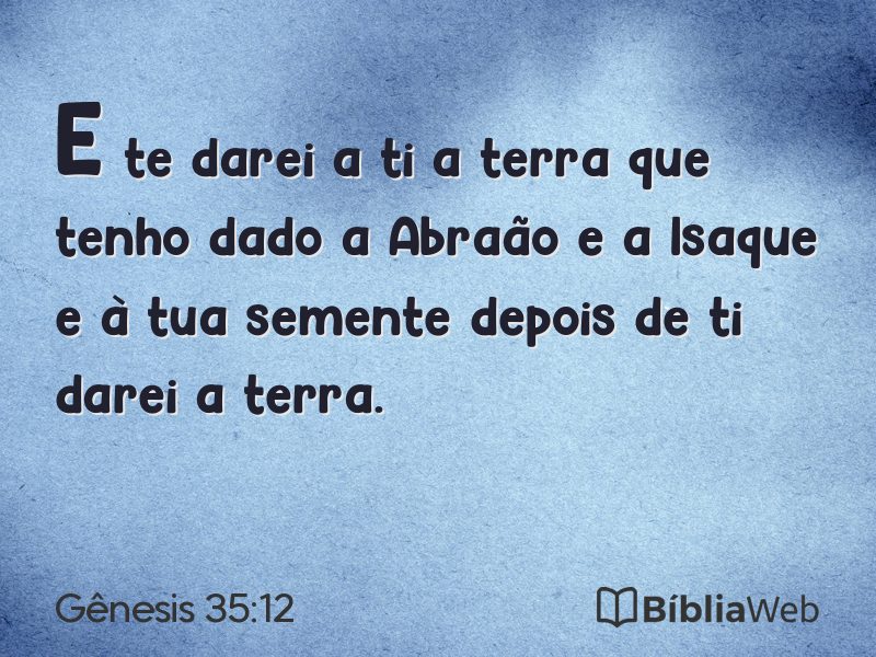 Gênesis 35:12 em imagem para compartilhar