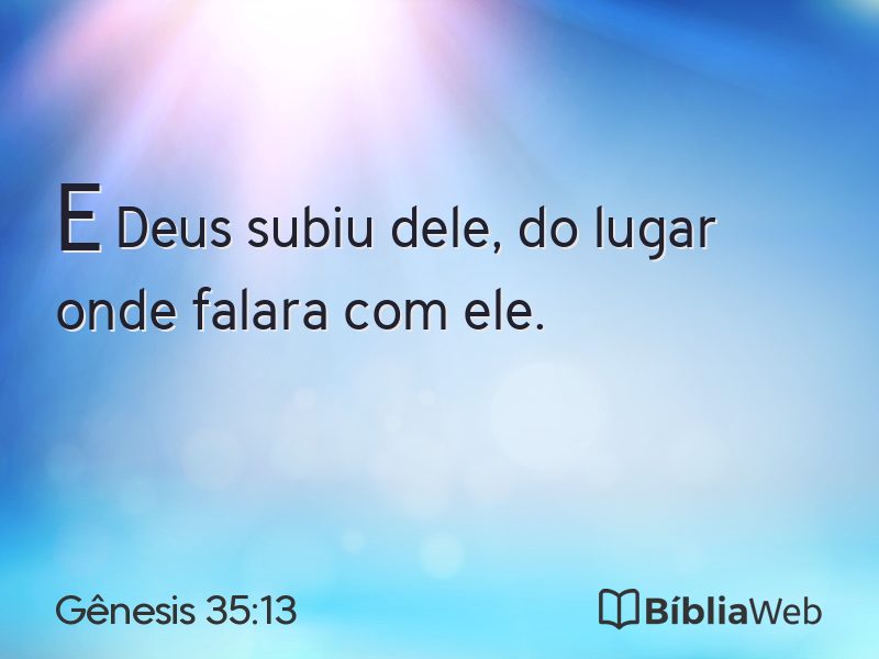 Gênesis 35:13 em imagem para compartilhar