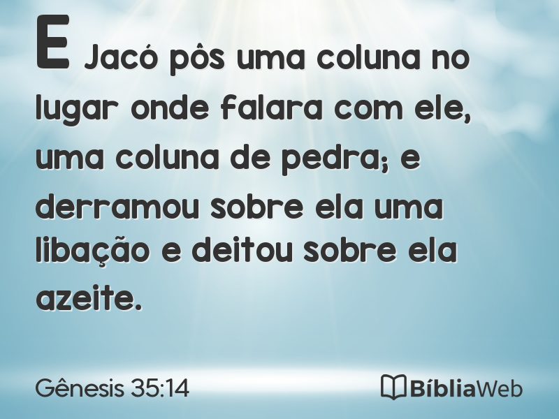 Gênesis 35:14 em imagem para compartilhar