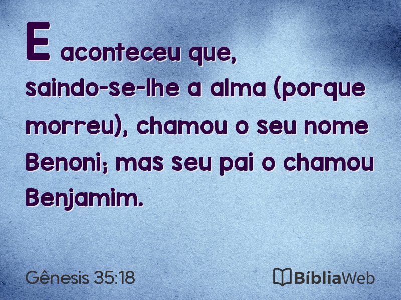 Gênesis 35:18 em imagem para compartilhar