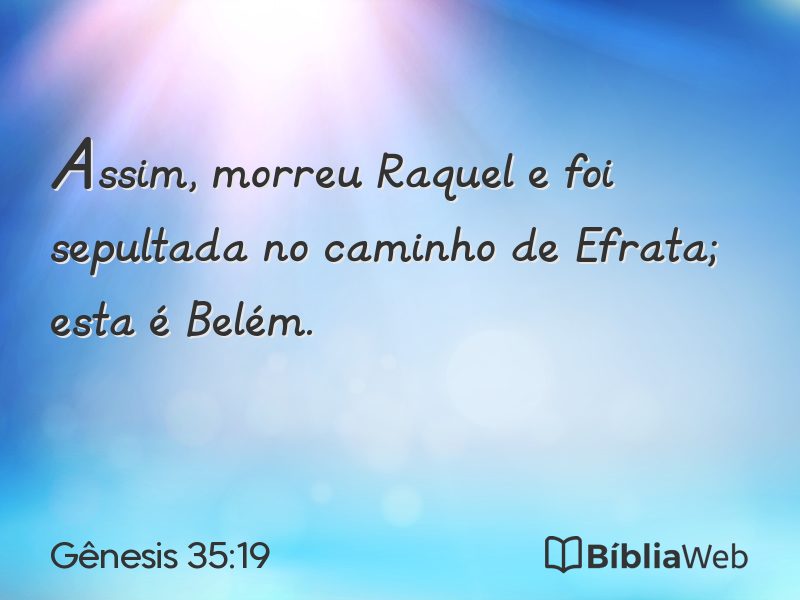 Gênesis 35:19 em imagem para compartilhar