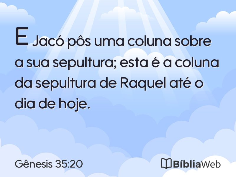 Gênesis 35:20 em imagem para compartilhar