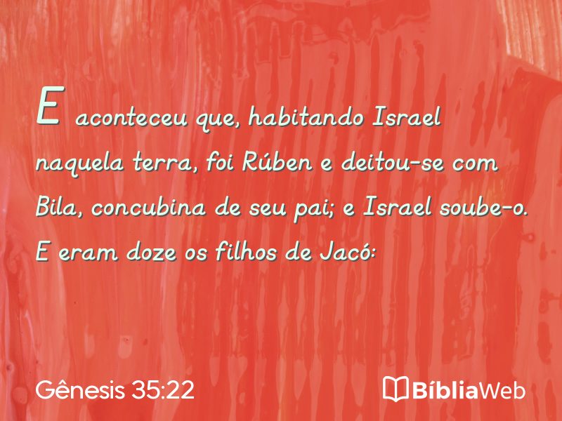 Gênesis 35:22 em imagem para compartilhar