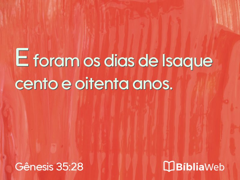 Gênesis 35:28 em imagem para compartilhar