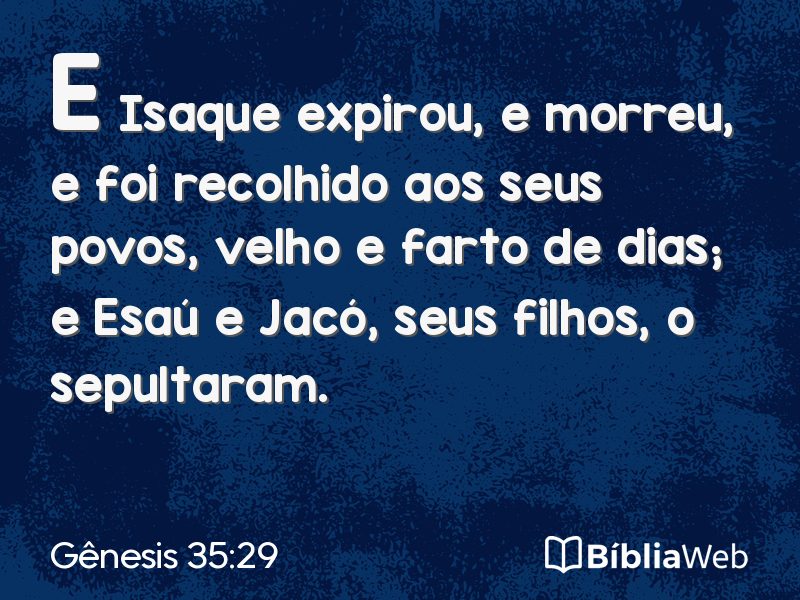 Gênesis 35:29 em imagem para compartilhar