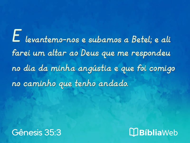 Gênesis 35:3 em imagem para compartilhar
