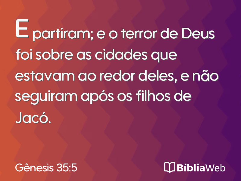 Gênesis 35:5 em imagem para compartilhar
