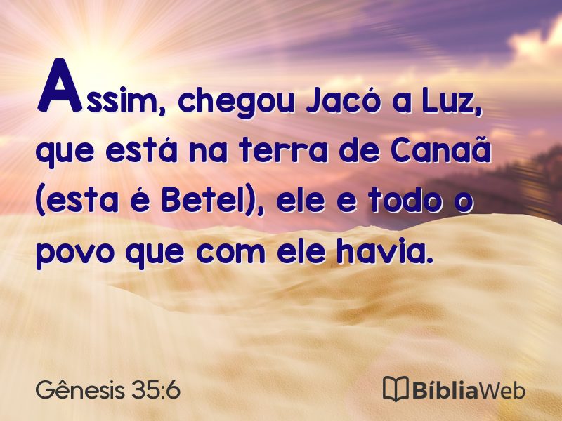 Gênesis 35:6 em imagem para compartilhar