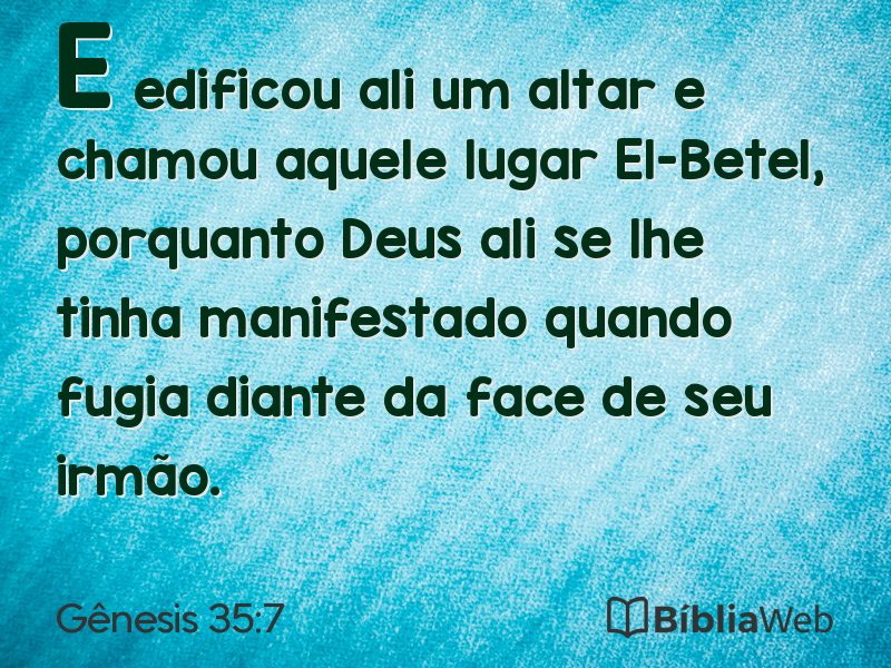 Gênesis 35:7 em imagem para compartilhar