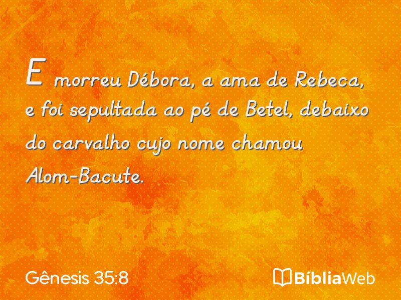 Gênesis 35:8 em imagem para compartilhar