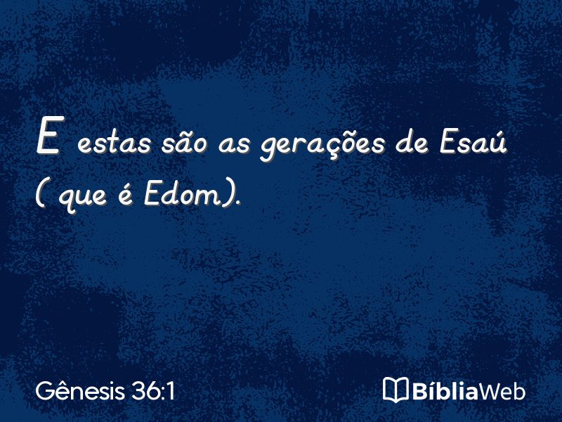 Gênesis 36:1 em imagem para compartilhar