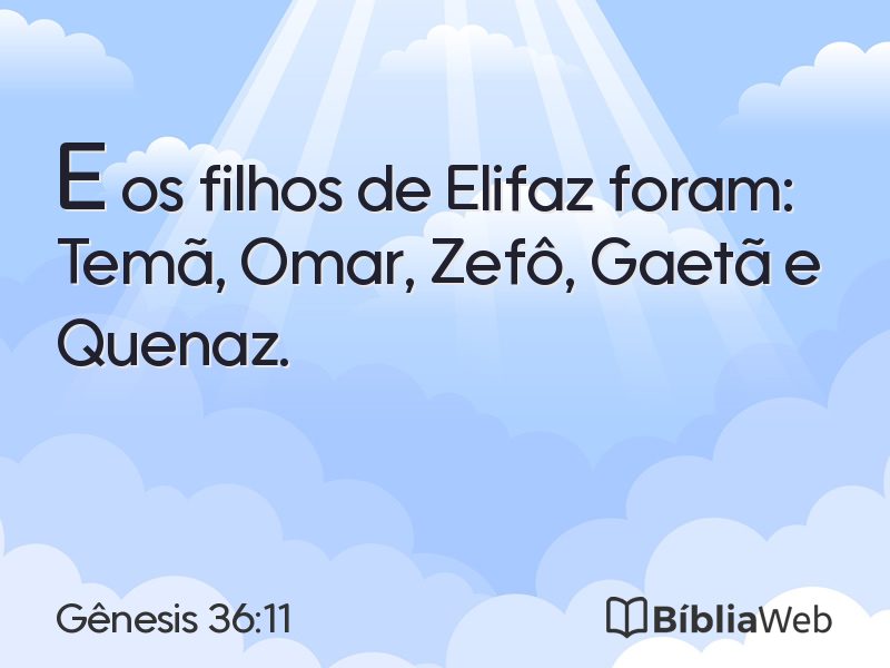 Gênesis 36:11 em imagem para compartilhar
