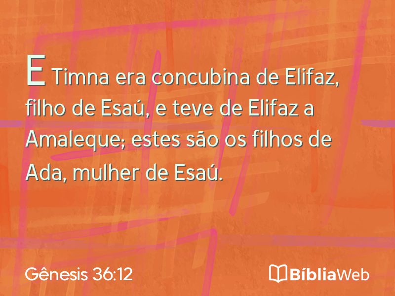 Gênesis 36:12 em imagem para compartilhar