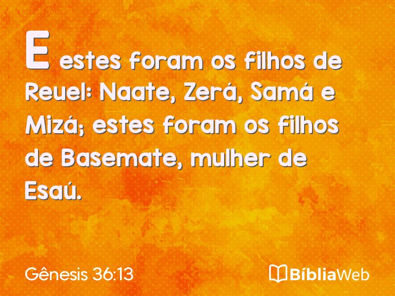 Gênesis 36:13 em imagem para compartilhar