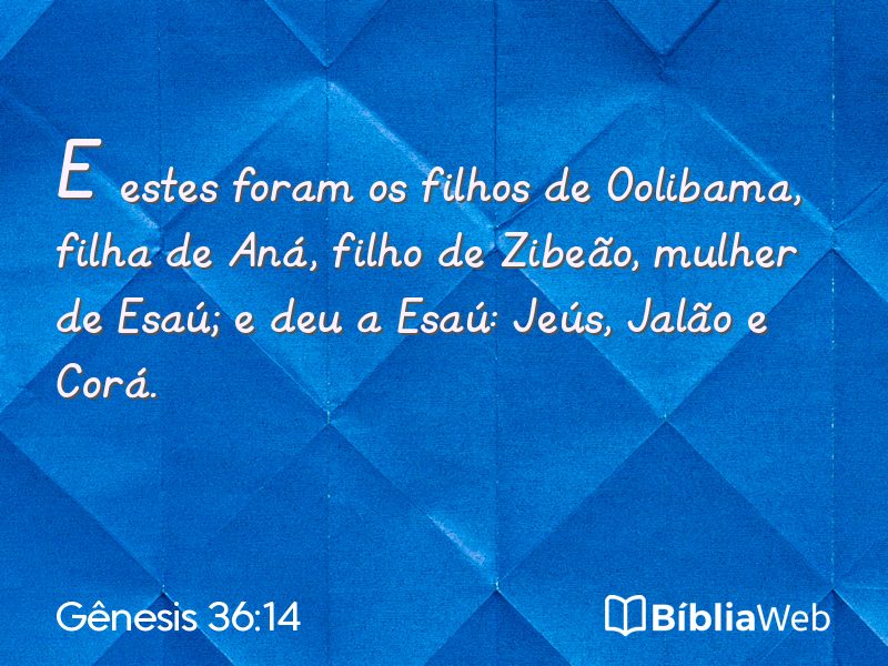 Gênesis 36:14 em imagem para compartilhar