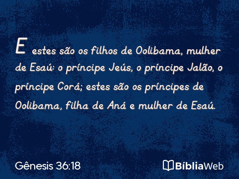 Gênesis 36:18 em imagem para compartilhar