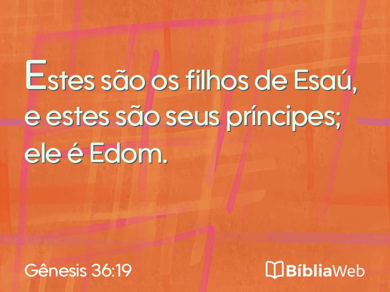 Gênesis 36:19 em imagem para compartilhar
