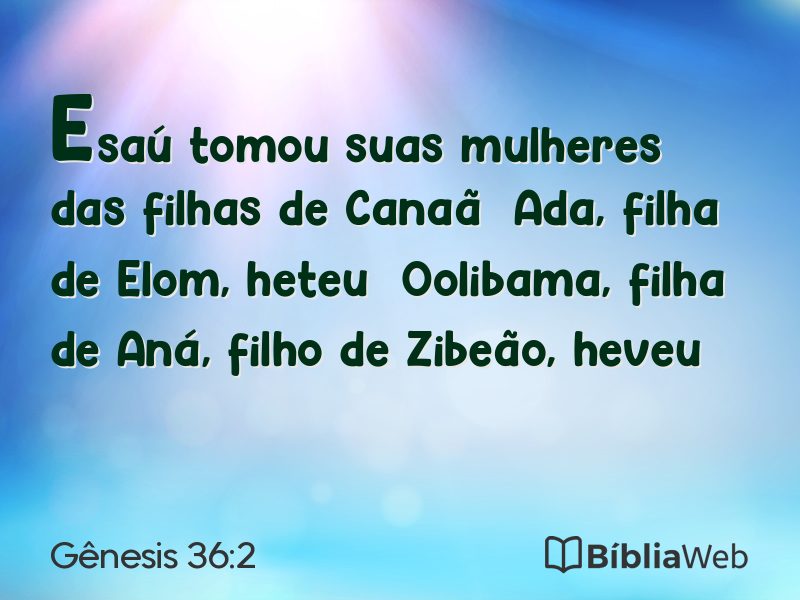 Gênesis 36:2 em imagem para compartilhar