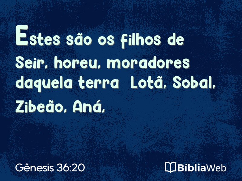 Gênesis 36:20 em imagem para compartilhar