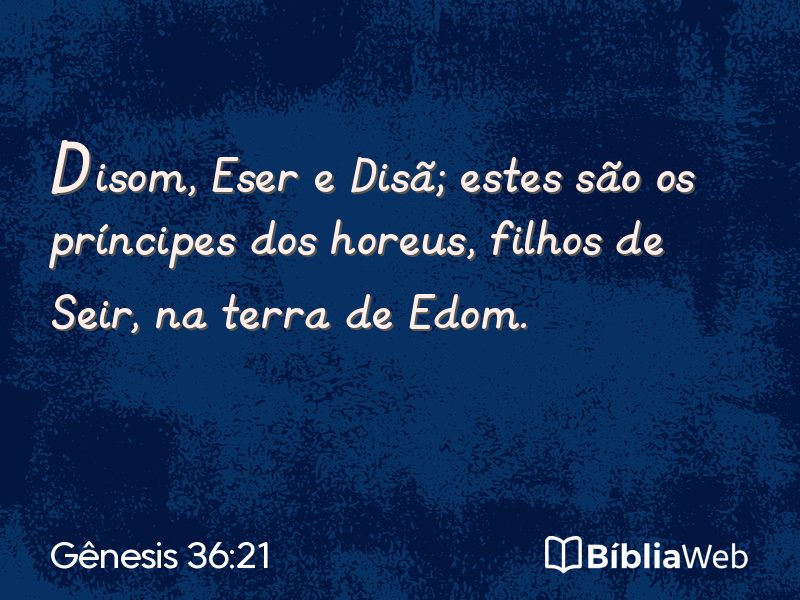 Gênesis 36:21 em imagem para compartilhar