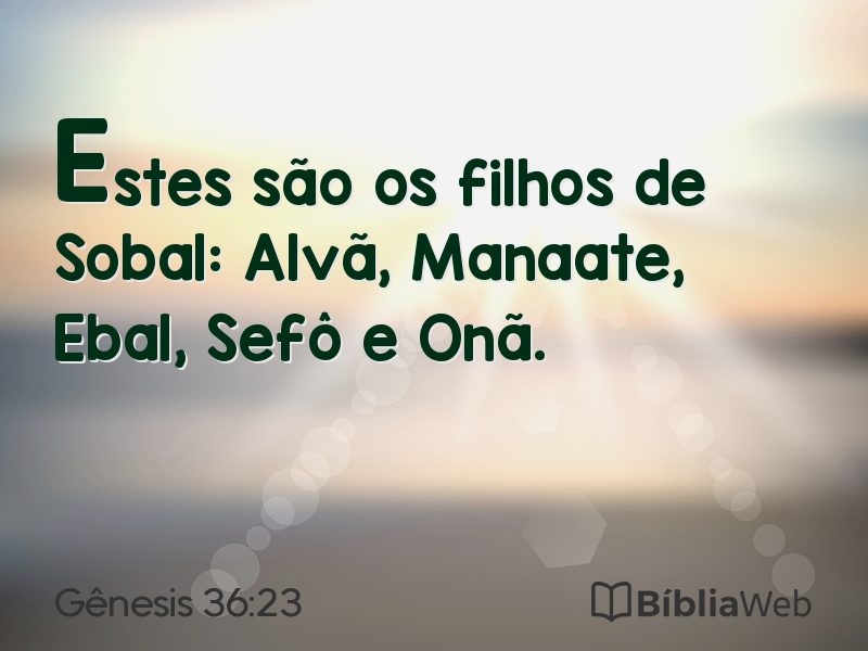 Gênesis 36:23 em imagem para compartilhar