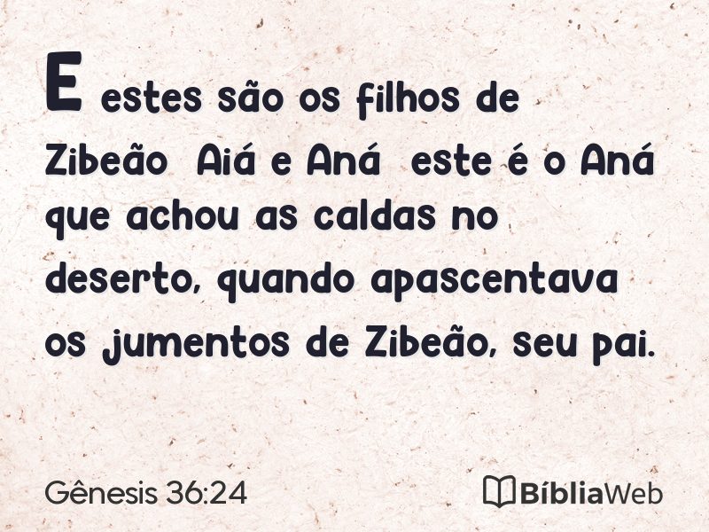 Gênesis 36:24 em imagem para compartilhar