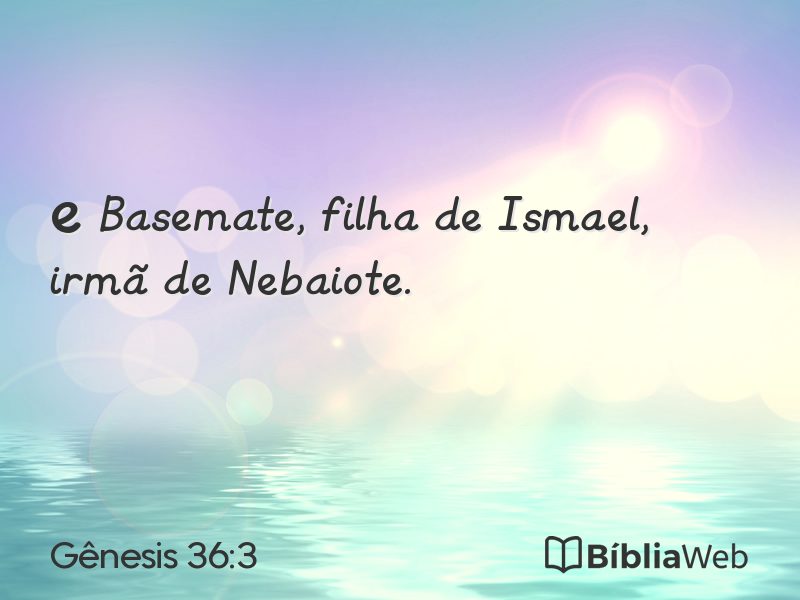 Gênesis 36:3 em imagem para compartilhar