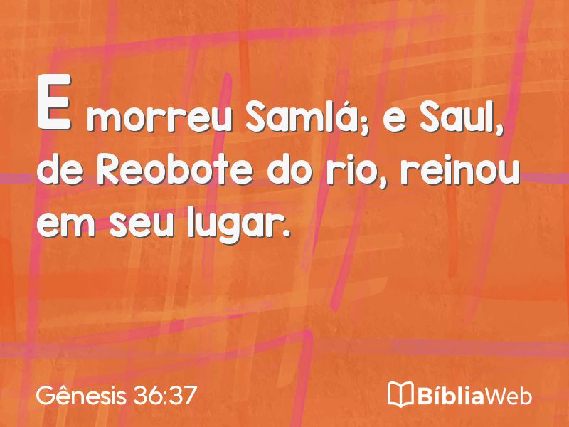 Gênesis 36:37 em imagem para compartilhar