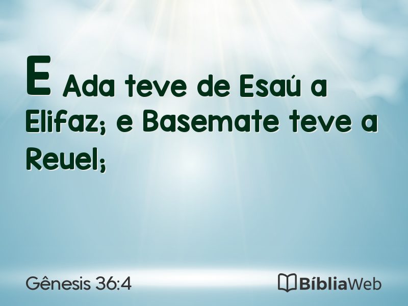 Gênesis 36:4 em imagem para compartilhar