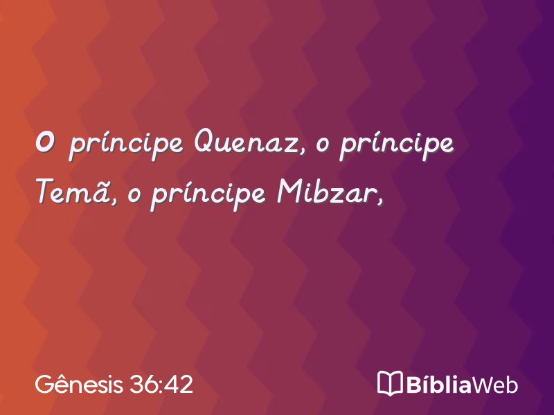 Gênesis 36:42 em imagem para compartilhar