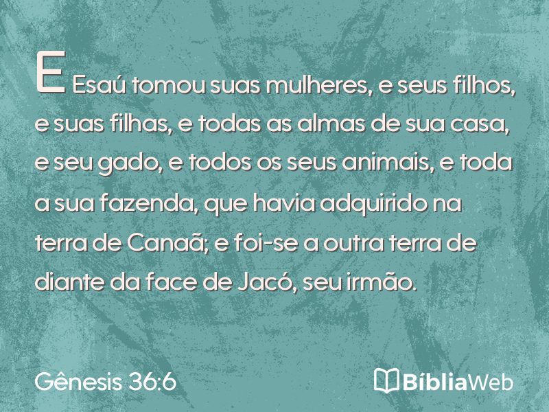 Gênesis 36:6 em imagem para compartilhar