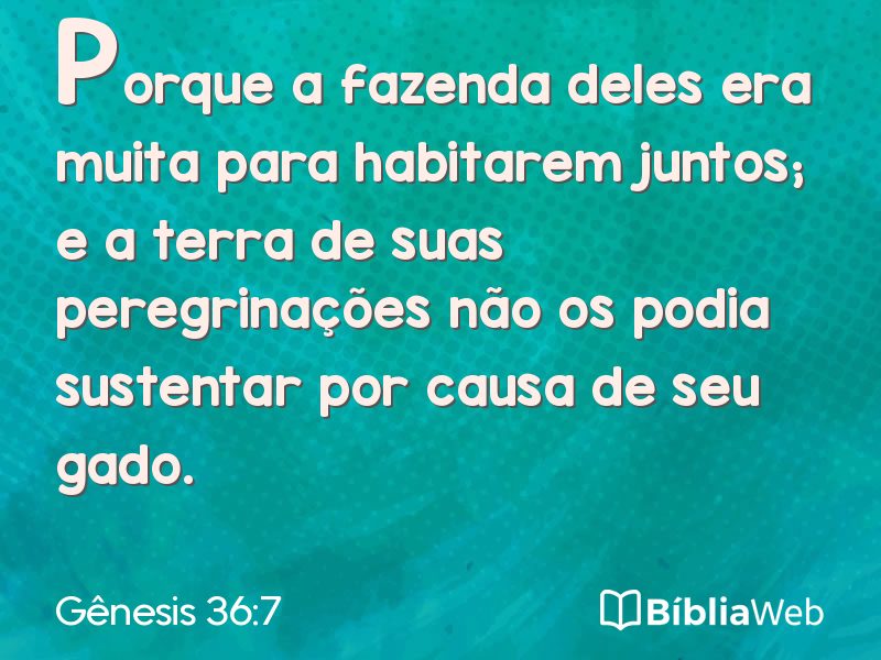 Gênesis 36:7 em imagem para compartilhar