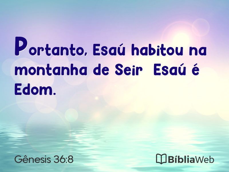 Gênesis 36:8 em imagem para compartilhar