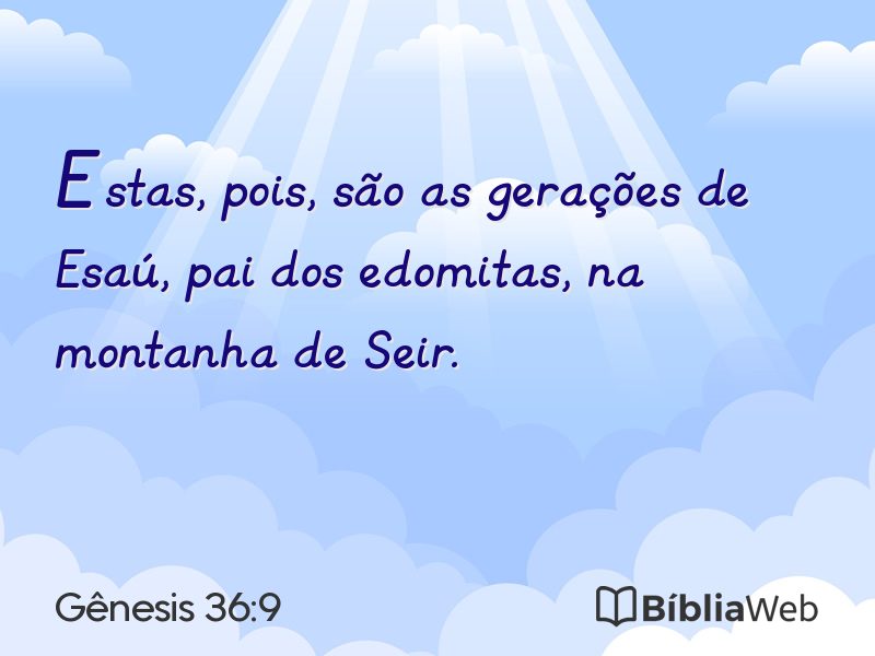 Gênesis 36:9 em imagem para compartilhar