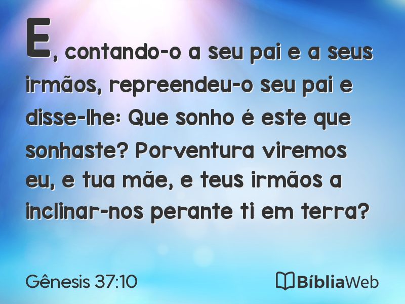 Gênesis 37:10 em imagem para compartilhar