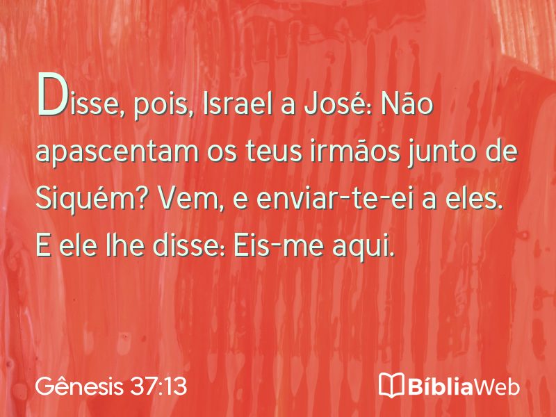 Gênesis 37:13 em imagem para compartilhar