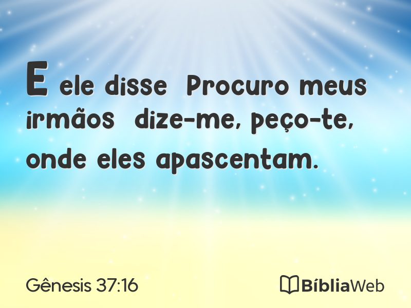 Gênesis 37:16 em imagem para compartilhar