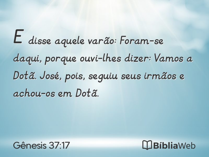 Gênesis 37:17 em imagem para compartilhar