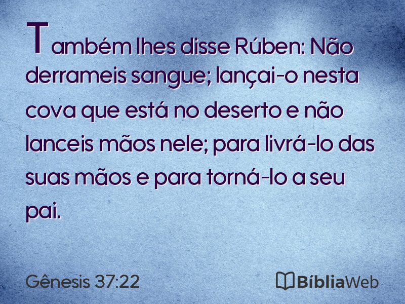 Gênesis 37:22 em imagem para compartilhar