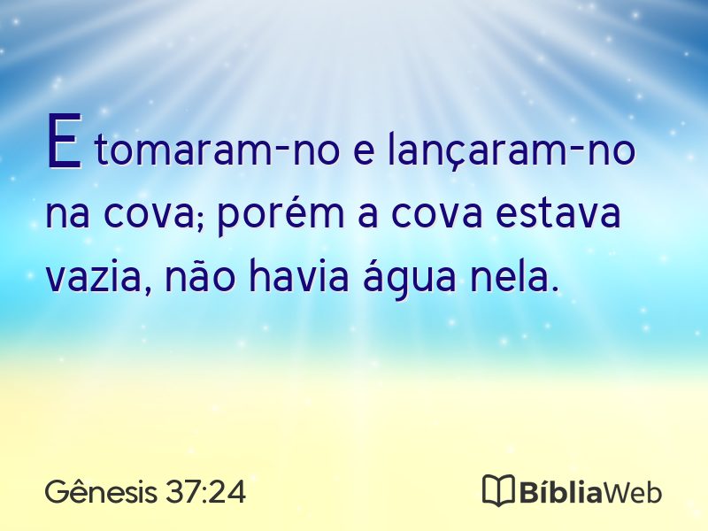 Gênesis 37:24 em imagem para compartilhar