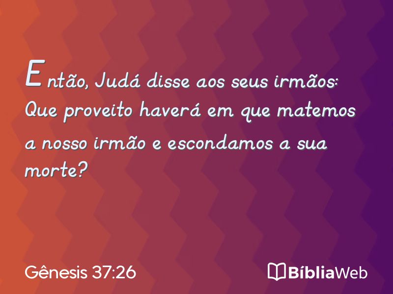 Gênesis 37:26 em imagem para compartilhar