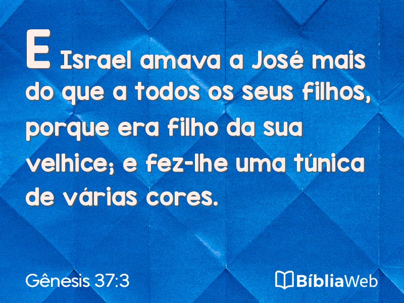 Gênesis 37:3 em imagem para compartilhar