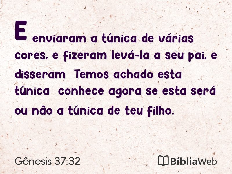 Gênesis 37:32 em imagem para compartilhar