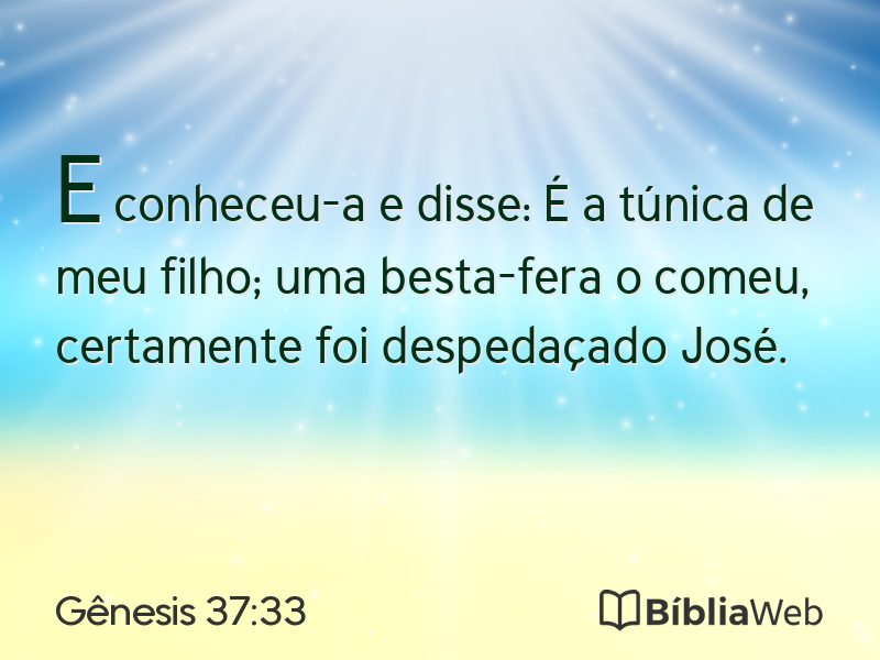 Gênesis 37:33 em imagem para compartilhar