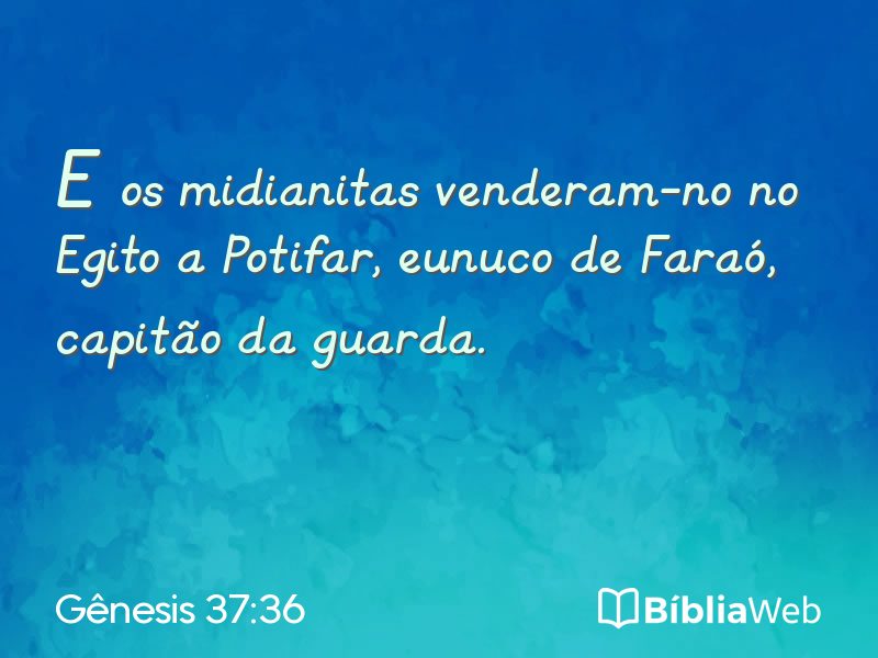 Gênesis 37:36 em imagem para compartilhar